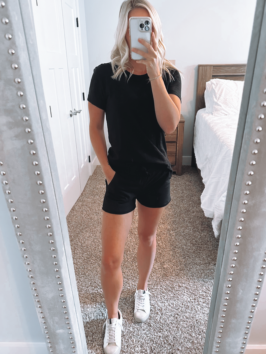 [Erin Gray] Lounge Shorts | Black