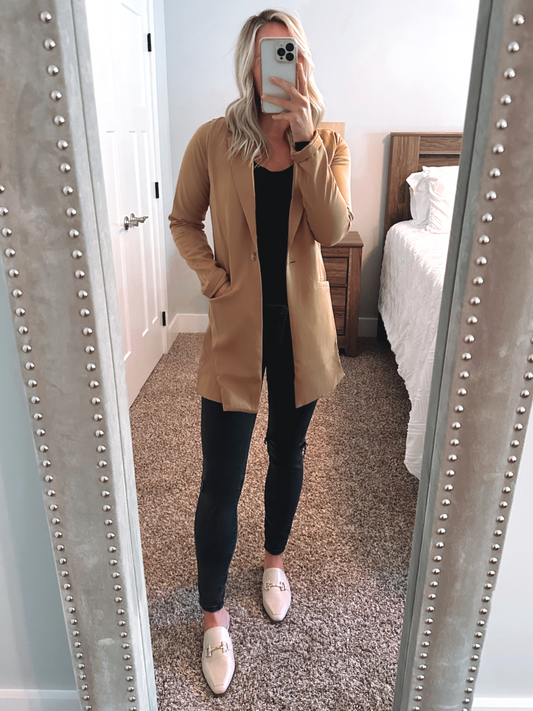 Simply The Best Blazer | Taupe