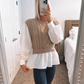 Layered Sweater Vest Top