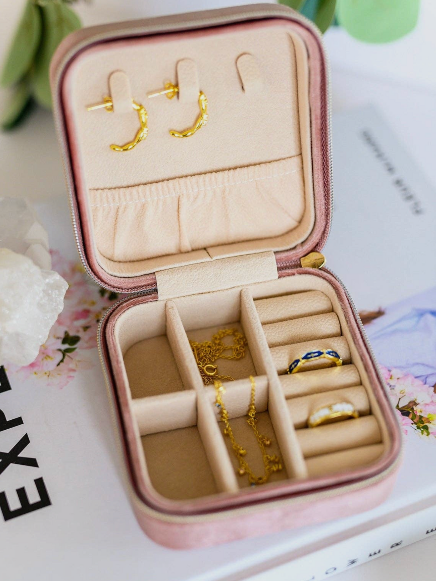 Velvet Jewelry Box | Mauve