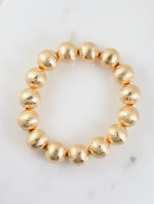 Buchanan Textured Ball Bracelet | Gold