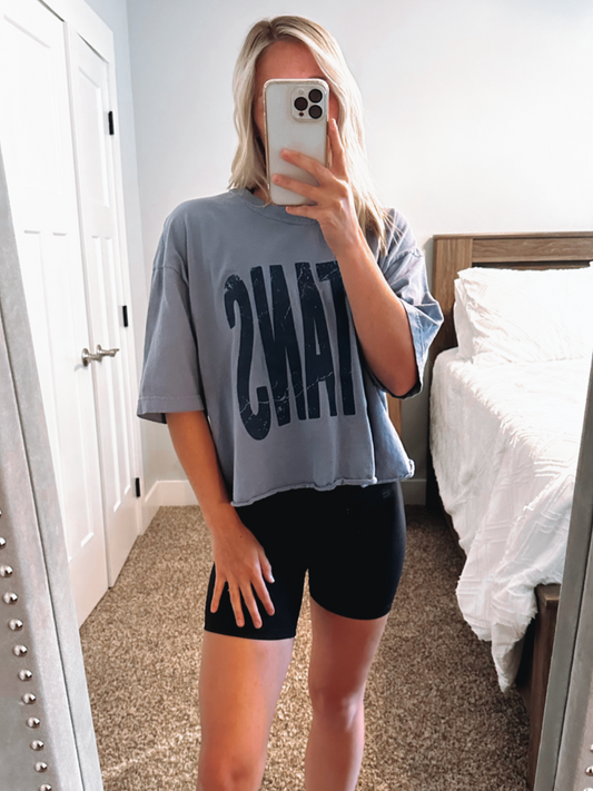 Titans Cropped Graphic Tee | Blue