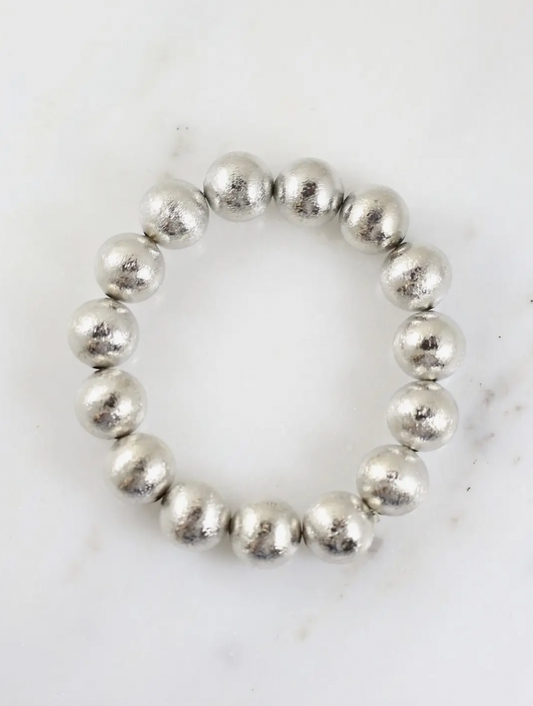 Buchanan Textured Ball Bracelet | Silver