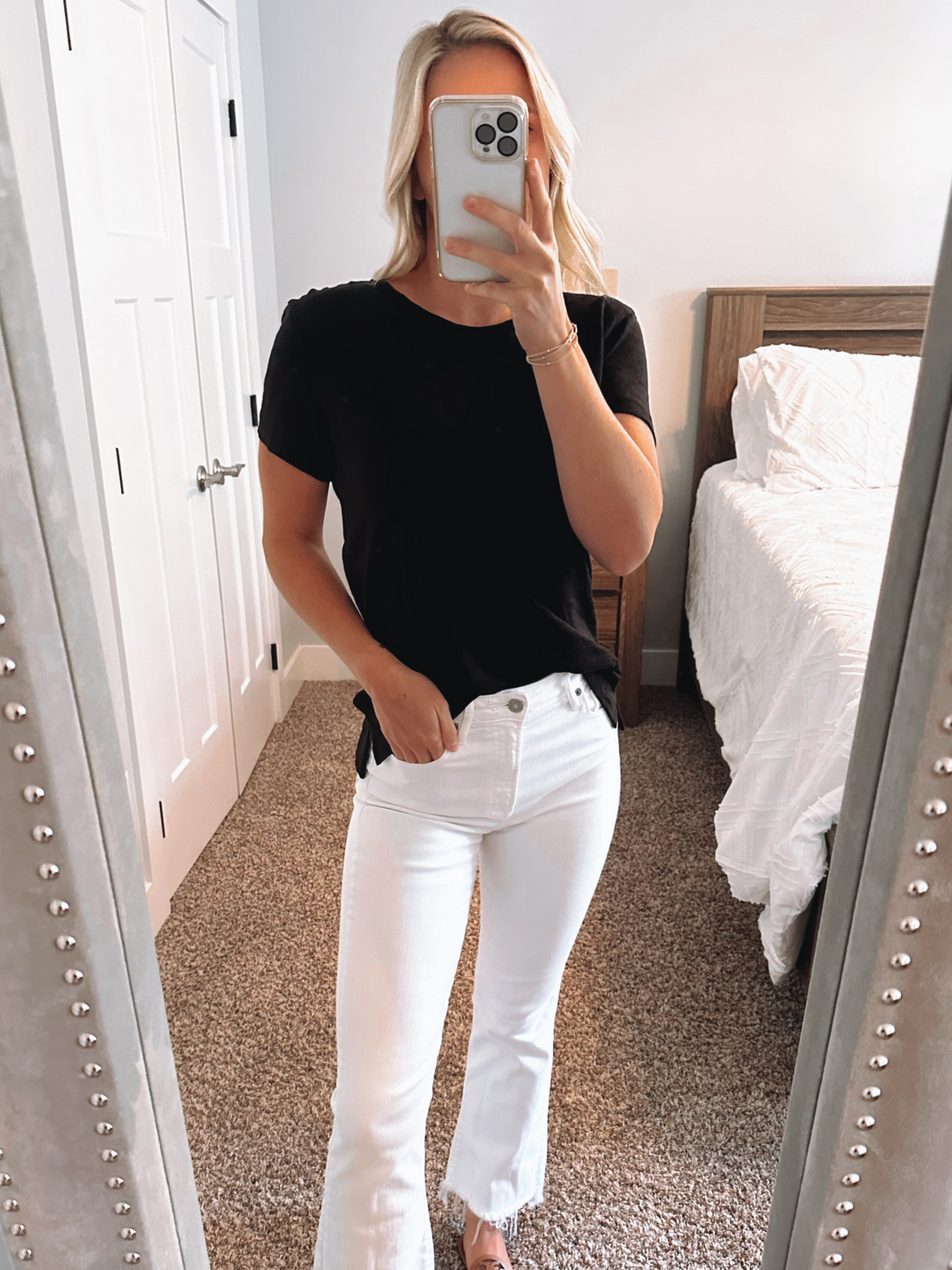 [Erin Gray] Short Sleeve Jeans Crew