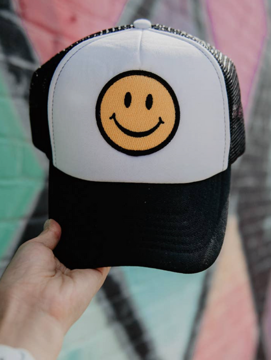 Smiley Trucker Hat | Black