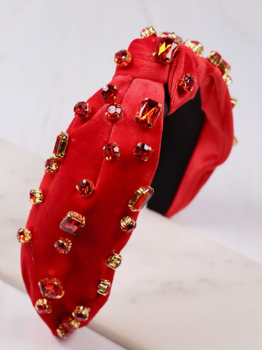 Dorothy Jeweled Headband | Red